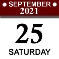 Saturday, September 25, 2021