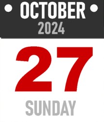 Sunday, October 27, 2024