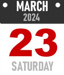 Saturday, March 23, 2024