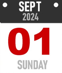 Sunday, September 1st, 2024