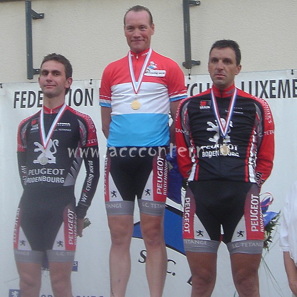 Podium in the elite without contrat category: Daniel Bintz, Pascal Triebel, Claude Degano (all LC T�tange)