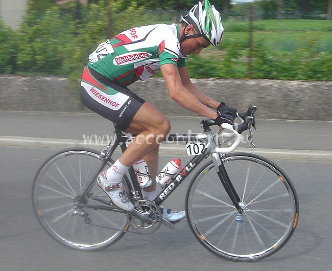 David Kopp (Wiesenhof) in the lead during stage 2