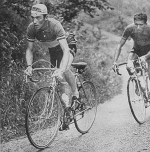 Charly Gaul w�hrend der Tour de France 1958