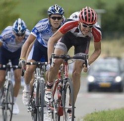 Tom Kohn leads the break