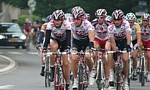 CSC leads the pack during stage 2 of the Tour de Luxembourg 2008