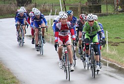 Leading group of 11 riders