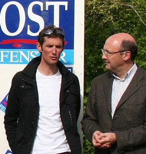 Frank Schleck with Romain Hilger