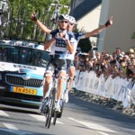 Andy et Frank Schleck pendant les championnats de Luxembourg sur route 2010