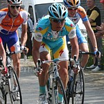 Alexandre Vinokourov pendant Li�ge-Bastogne-Li�ge 2010