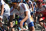 Jempy Drucker dans le maillot blanc du meilleur jeune pendant la premi�re �tape du Tour de Luxembourg 2010
