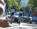 Frank et Andy Schleck pendant les championnats nationaux � Diekirch 2011