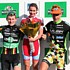 Le podium du 25me Grand-prix COMAT: Thijs Aerts (vainqueur juniors), Edie Rees (meilleur dame) et Johan Jacobs (vainqueur dbutants)