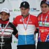 The U23 podium: Vincent Dias Dos Santos (second), Pit Schlechter (winner), Massimo Morabito (third)