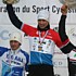 The elite podium: Christian Helmig (second), Gusty Bausch (winner), Pascal Triebel (third)