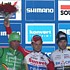 Le podium: Nys (deuxime), Pauwels (vainqueur), Albert (troisime)