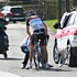 Tony Gallopin falls back due to a puncture 