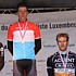 Podium for the elite with contract: Pit Schlechter (2nd), Bob Jungels (winner), Jempy Drucker (3rd)