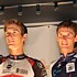 At last together again on a podium: Andy and Frank Schleck
